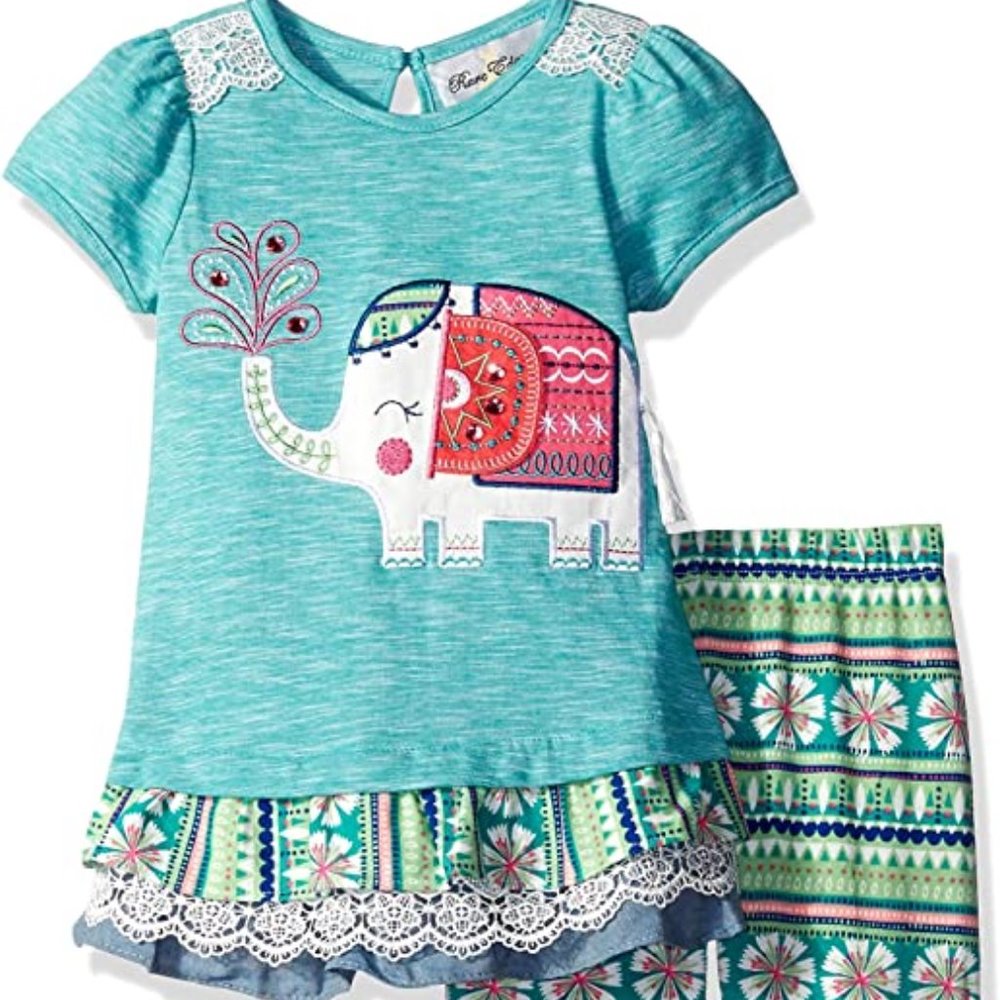 Rare Editions Elephant 2 pc set Girls size 6